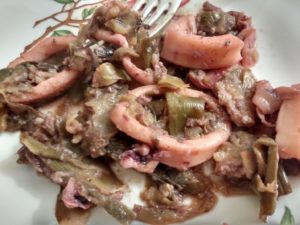 insalata di calamari e carciofi