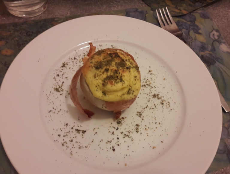 cipolle ripiene e gratinate