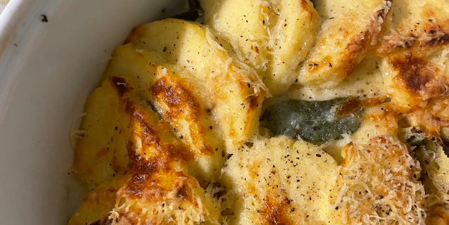 patate gratinate al formaggio